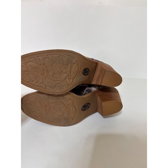 Sofft Tamela Women's size 7.5 Floral Boho Velvet Booties Ankle Boots Shoes - Picture 9 of 15